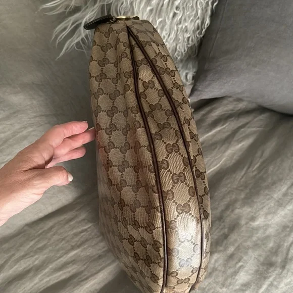 Gucci Brown Monogram Canvas Hobo Bag - Picture 4 of 15